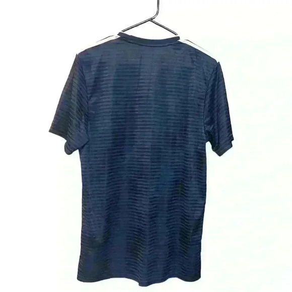 💙 NWT Adidas Men’s Blue w/black striped Climate Shirt - Picture 2 of 3